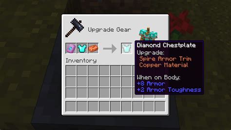 armor trim crafting recipe