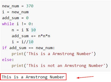 armstrong number in python