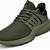 army green running shoes