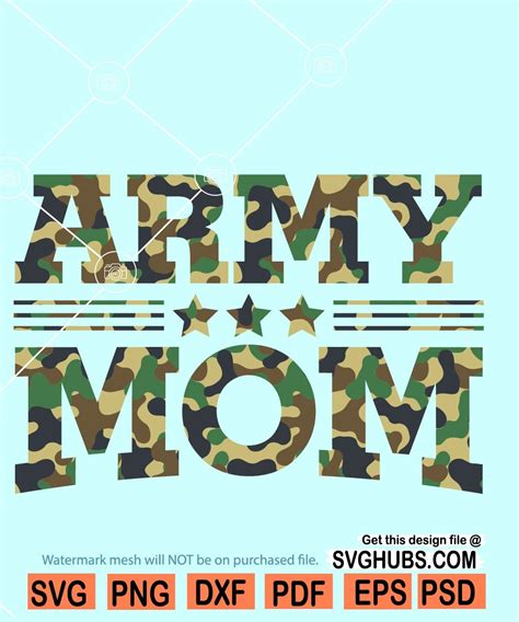 Proud Army Mom Logo SVG, Military Mom SVG, Navy Mom SVG File For Cricut