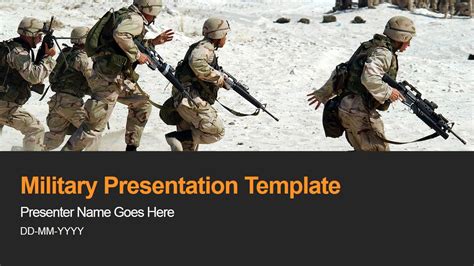 Fourpage Army PowerPoint template TrashedGraphics