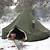 army tent with wood stove