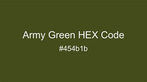 army green colour codes