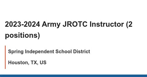army jrotc instructor job description