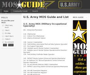 Army List Of Mos