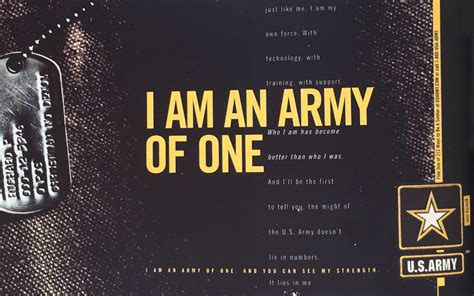 Army Of One Slogan