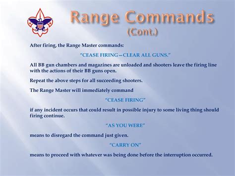 army range commands