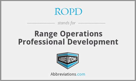 army range operations professional development