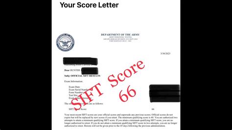 army sift test passing score