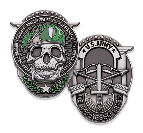 army special forces challenge coin