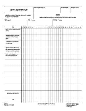 army standard form 701 fillable