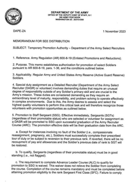 Temporary Promotion Army Policy Extended Through 2023 MyBaseGuide
