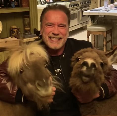 arnold schwarzenegger and his animals