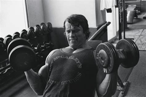 arnold schwarzenegger in the gym