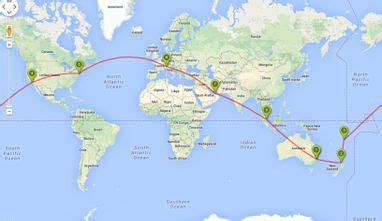 around the world flights from perth