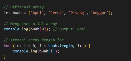 array dan objek javascript