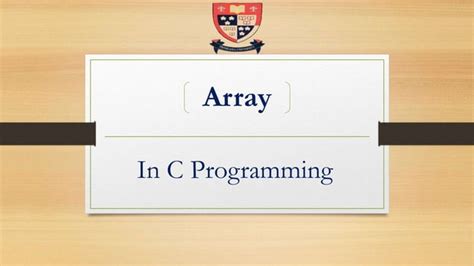 arrays in c programming ppt free download