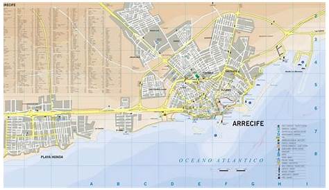 Arrecife tourist map