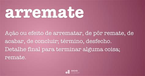 arremate significado