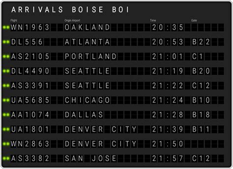 arrivals boise
