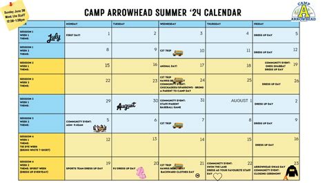 Arrowhead Calendar 2024