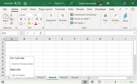 Arrows In Excel Scrolling