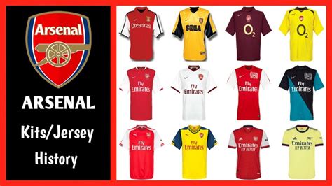 arsenal kits through the years