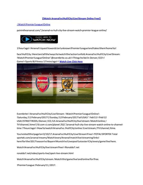 arsenal live streaming free online