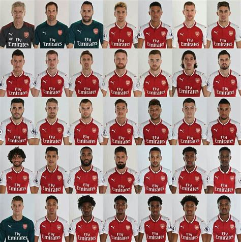 arsenal soccer players names