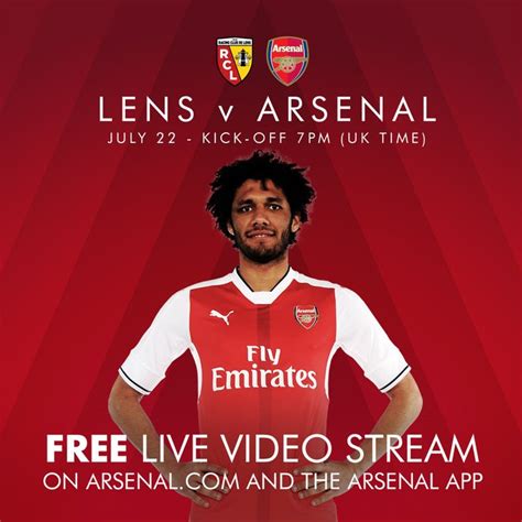 arsenal vs lens live stream free