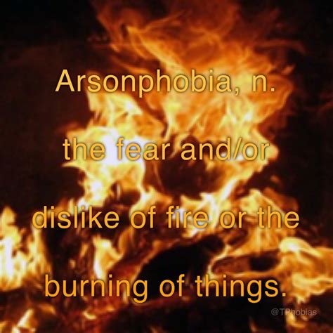 arsonphobia meaning