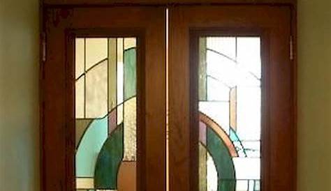Art Deco Glass Door Brussels Stained Stained Panels