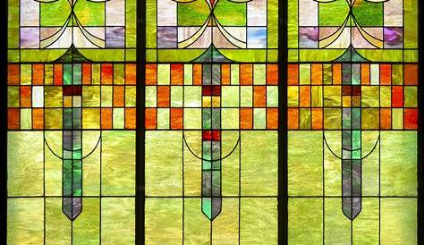 Art Deco Glass Windows Antique Stained Stained Stained Panels Stained