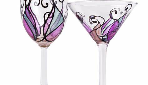Art Deco Martini Glasses Crystal Set Of 6 By Lazydogantiquestore Vintage Crystal r