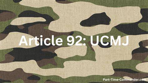 art 92 ucmj