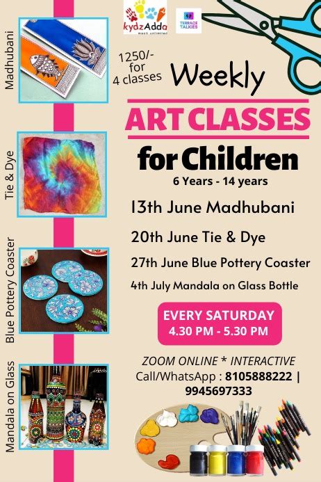 art classes rates during weekends