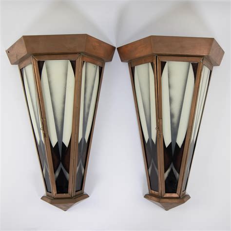 Art Deco Copper Wall Lights
