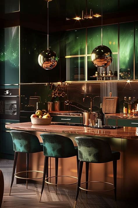 art deco interior kitchen design ideas  stylish elements