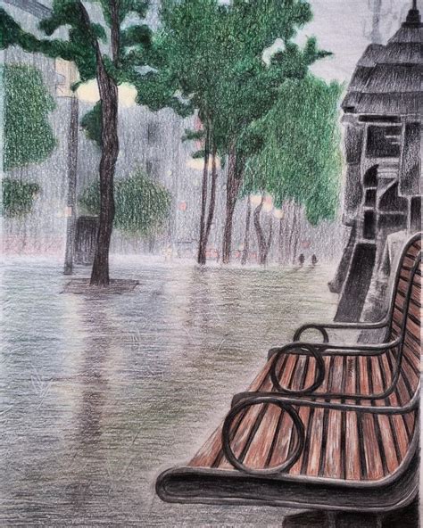 art drawing rain