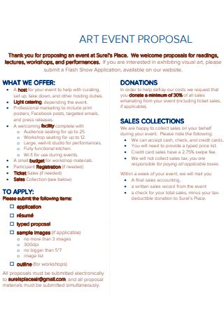 10+ Art Proposal Templates PDF, Word, Pages Sample Templates