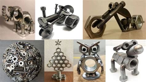 art made from nuts and bolts