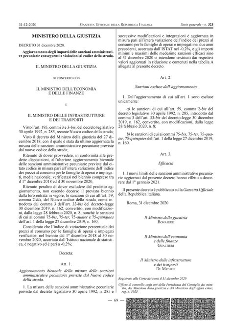 art. 60 del dlgs n. 285/1992
