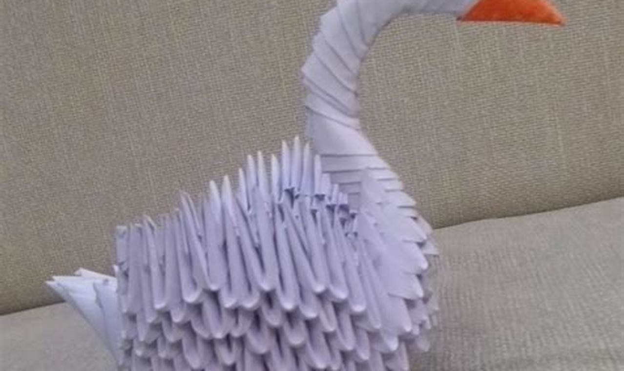 Origami Swan: Captivating Elegance in 3D
