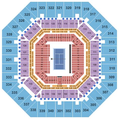 arthur ashe seating map
