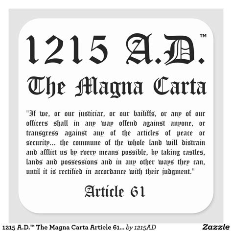 article 61 magna carta 1215