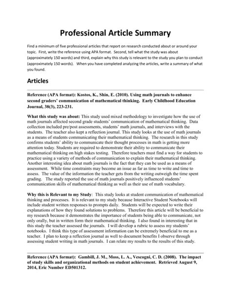 article analysis apa format example