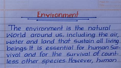 article on save environment in 150 words pdf
