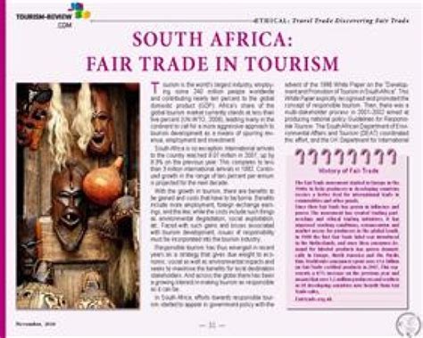 article on tourism in south africa