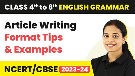 article writing examples for class 8 with answers