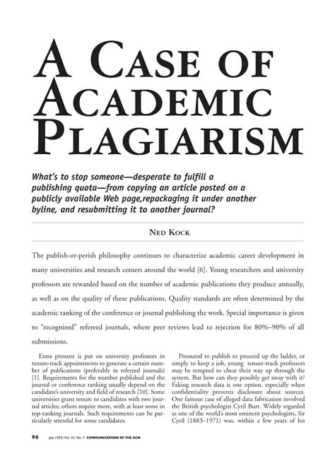 articles about plagiarism cases